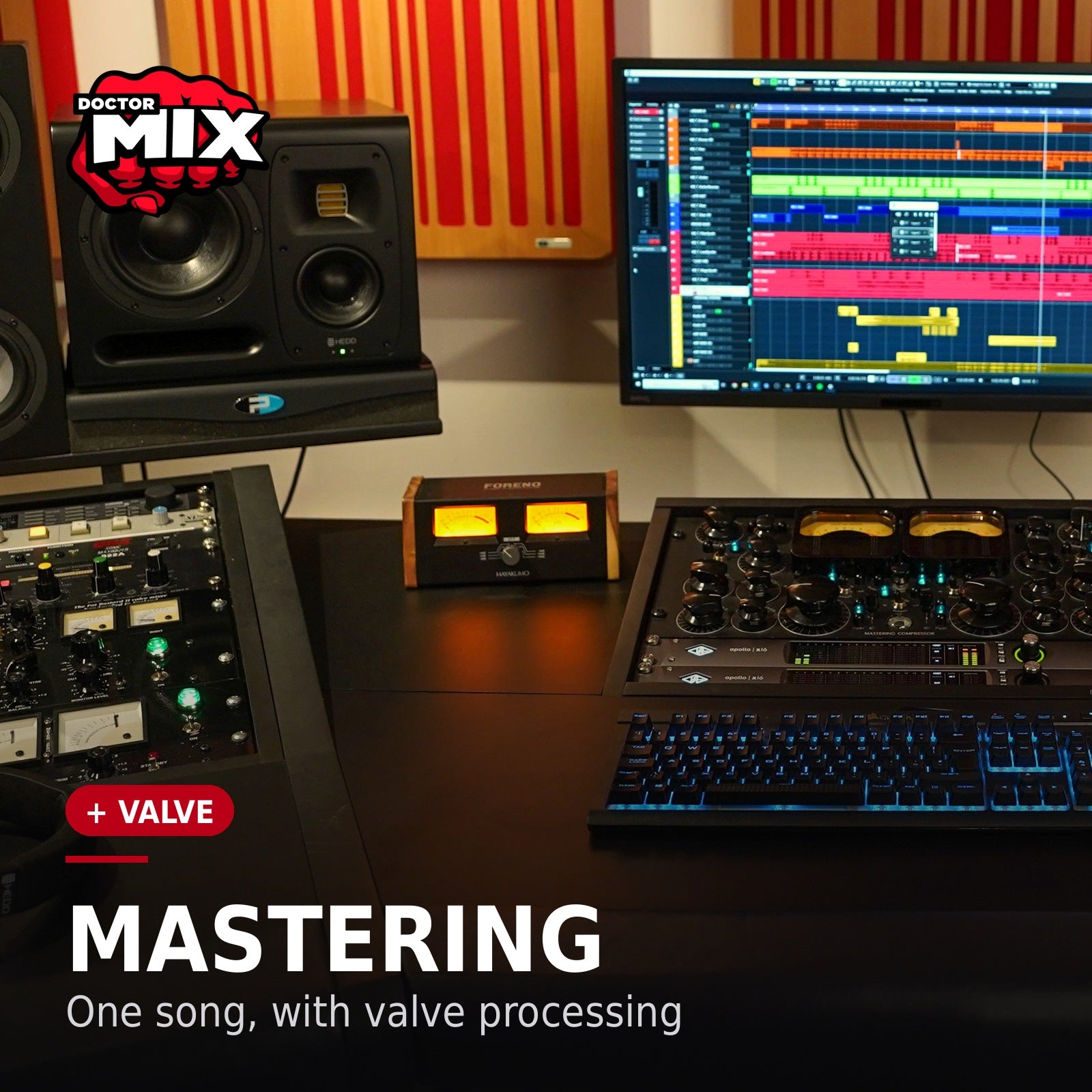 Valve mastering chain at Doctor Mix — tube outboard and mastering compressor in the London studio